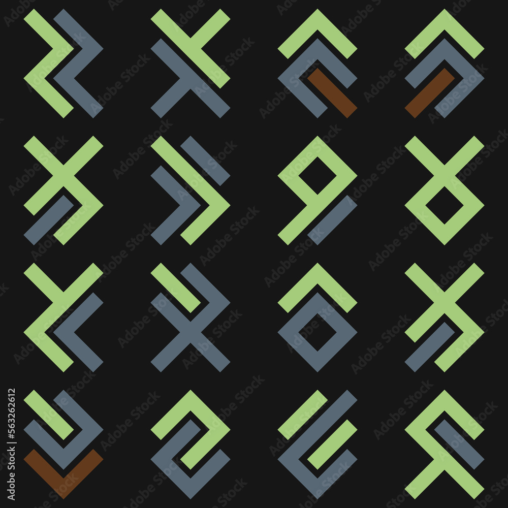 Obraz premium Asemic Glyph writing hieroglyph imitation abstract illustration