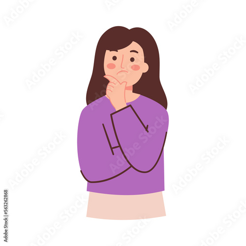 Confused woman thinking