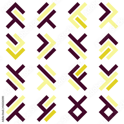 Asemic Glyph writing hieroglyph imitation abstract illustration