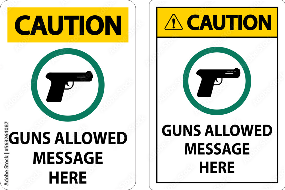 Custom Notice Firearms Allowed Sign Guns Allowed Message Here Custom Notice Firearms Allowed Sign Guns Allowed Message Here