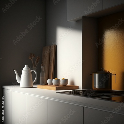 modern kitchen interior with kitchen © Vitaliy Siromenko