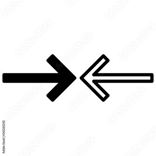 opposite right left arrow icon
