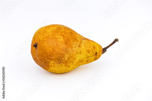 Delicious table pear photographed with high depth of field and cropped against white background photo