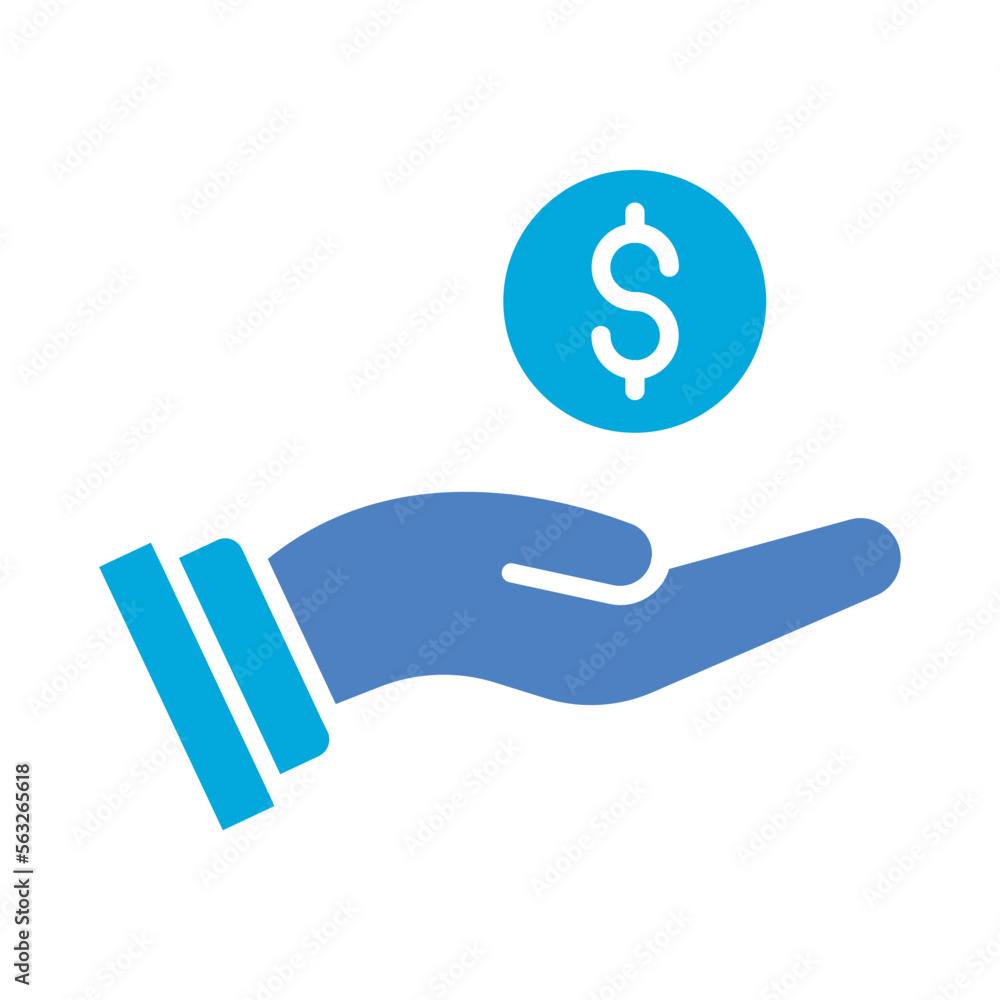 Hand Holding Coin Icon Hand Holding Coin Icon