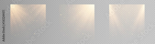 Golden light dust particles abstract light bokeh background for web design and illustration.