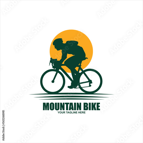 ride mountain bike vector logo
