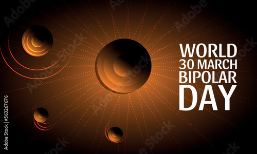 World Bipolar Day . Design suitable for greeting card poster and banner