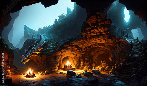 Fotografie, Tablou The dragon hunters secret cave