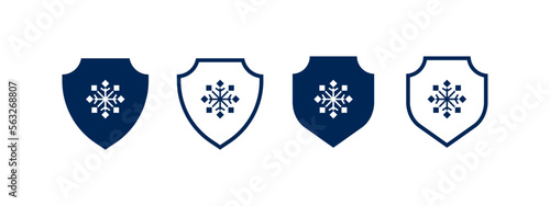 Cold shield protection vector illustration. cold protect in flat style concept.	