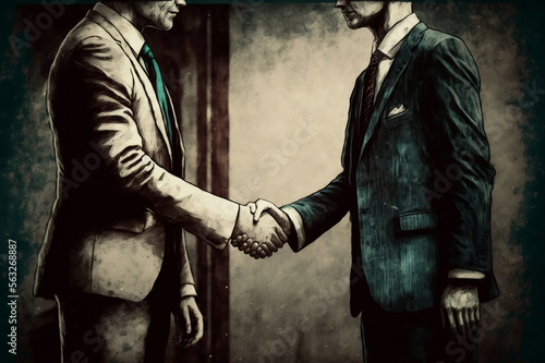 Two businessmen shaking hands