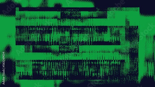 Abstract halftone grunge texture motion graphic background.