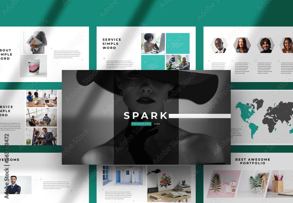 Clean 2025 Presentation Template Stock Template Adobe Stock