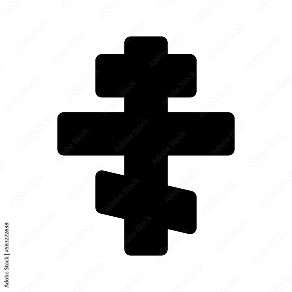 Orthodox Cross Icon Vector Symbol Design Illustration Orthodox Cross Icon Vector Symbol Design Illustration