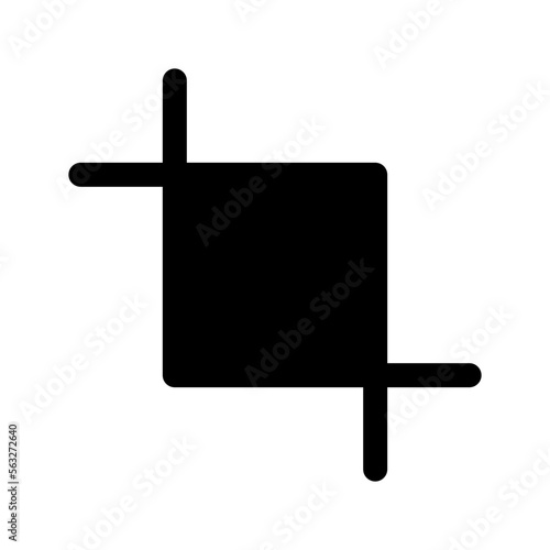 Crop Icon Vector Symbol Design Illustration
