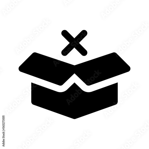 Shipping Failed Icon Vector Symbol Design Illustration