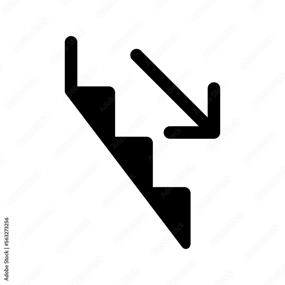 Downstairs Icon Vector Symbol Design Illustration Downstairs Icon Vector Symbol Design Illustration