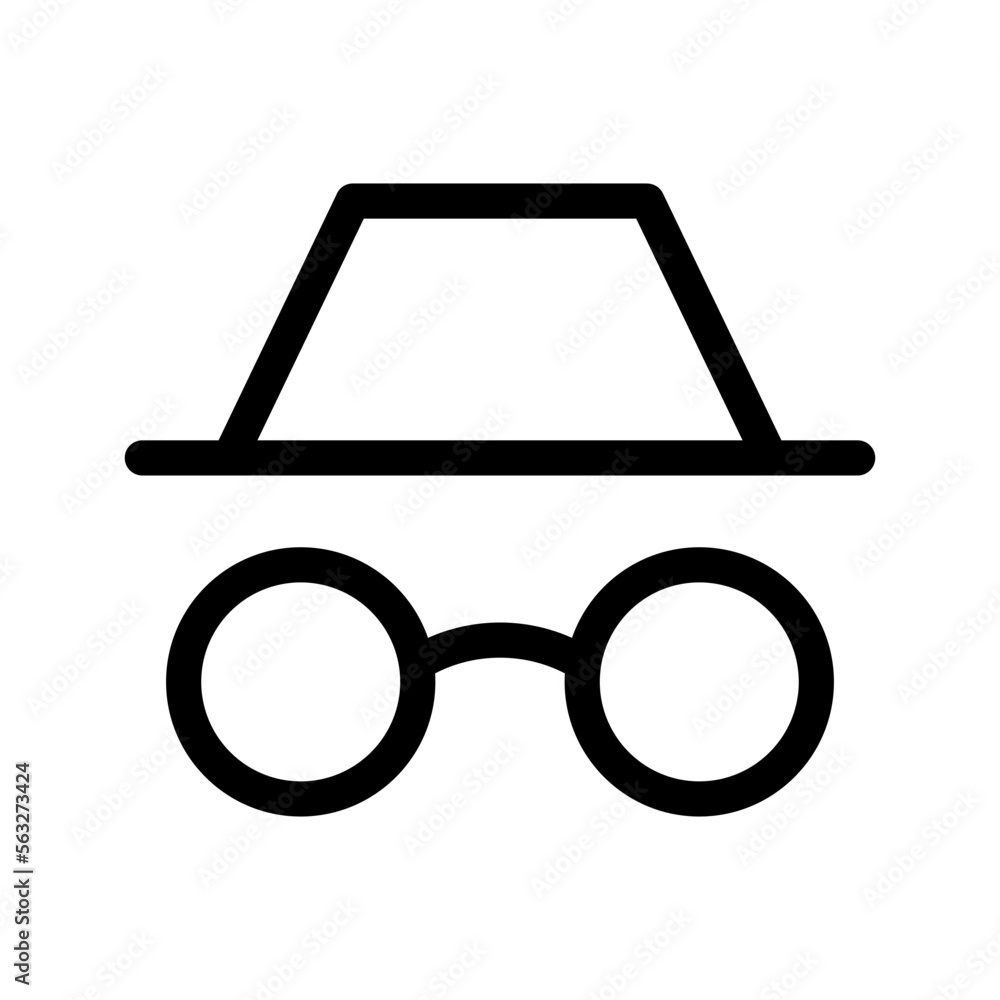 Incognito Icon Vector Symbol Design Illustration Incognito Icon Vector Symbol Design Illustration