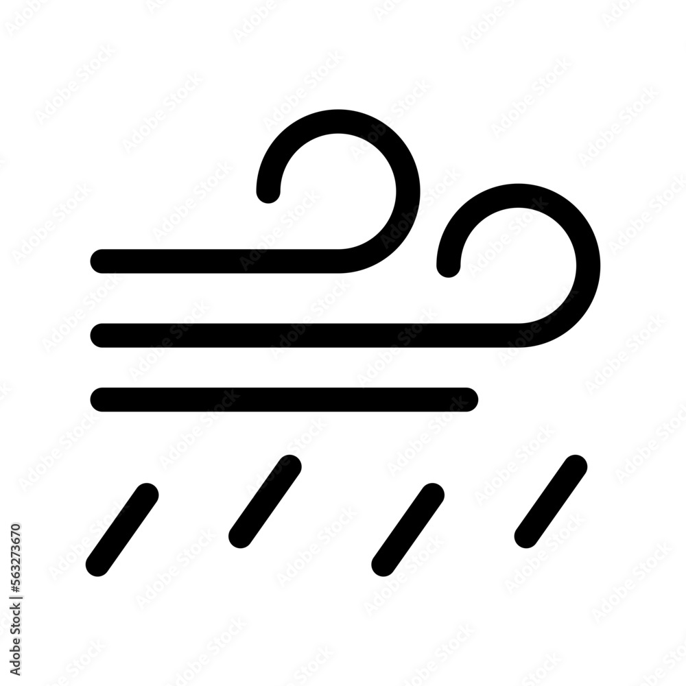 Wind Rain Icon Vector Symbol Design Illustration Wind Rain Icon Vector Symbol Design Illustration