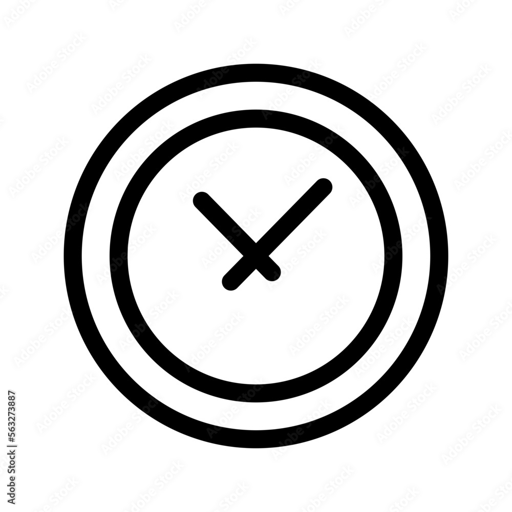 Clock Icon Vector Symbol Design Illustration