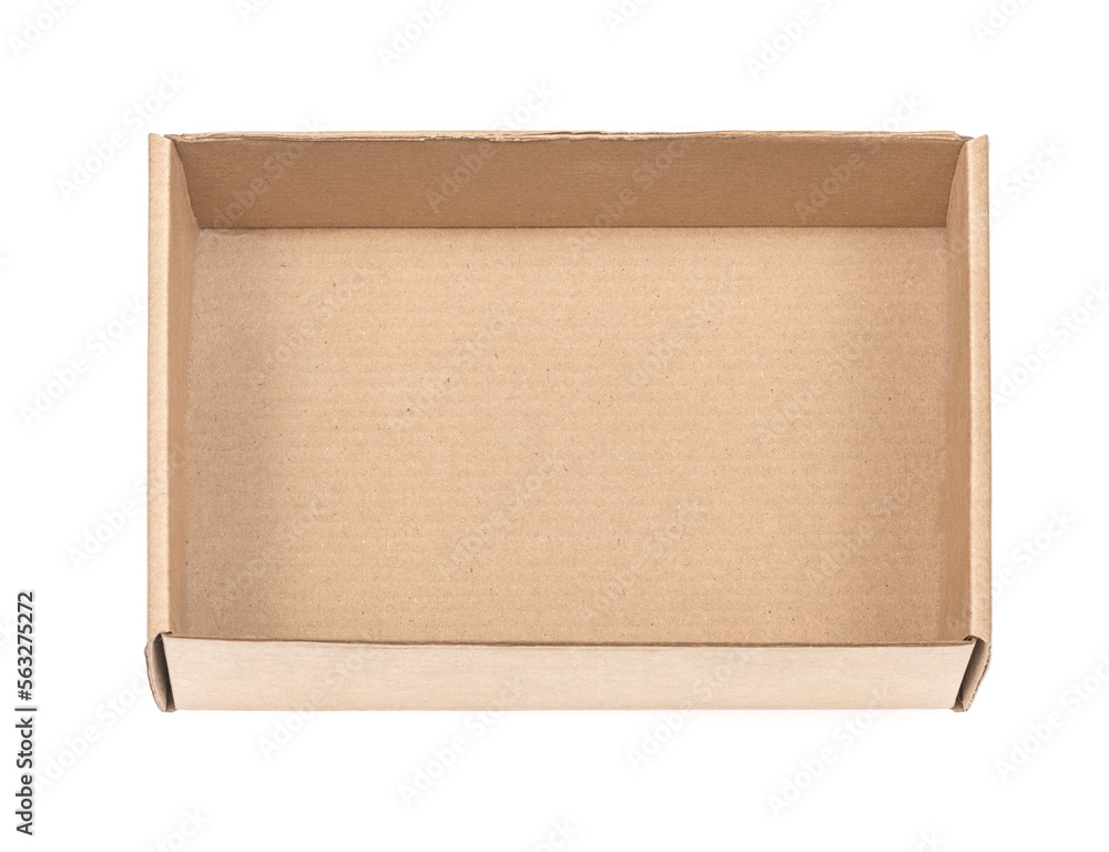 Open сardboard boxes for gifts or package isolated on white background. Corrugated cardboard paper carton cargo container close up. parcels Open сardboard boxes for gifts or package isolated on white background. Corrugated cardboard paper carton cargo container close up. parcels