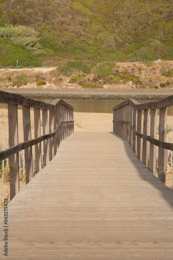 Walkway at Odeceixe Beach; Algarve; Portugal