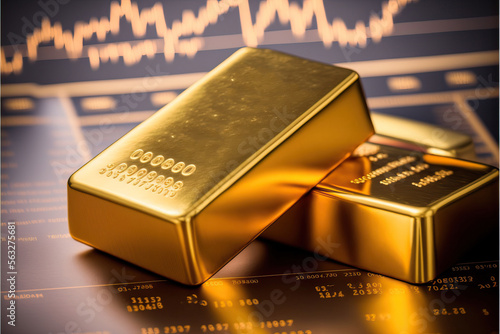 Gold und Goldindex/Börse, ki generated photo