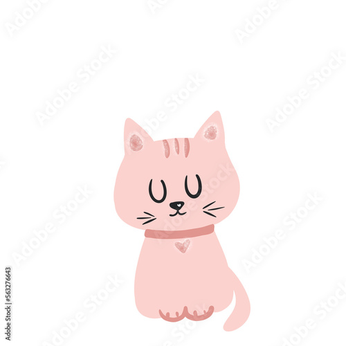 Cartoon pink cat