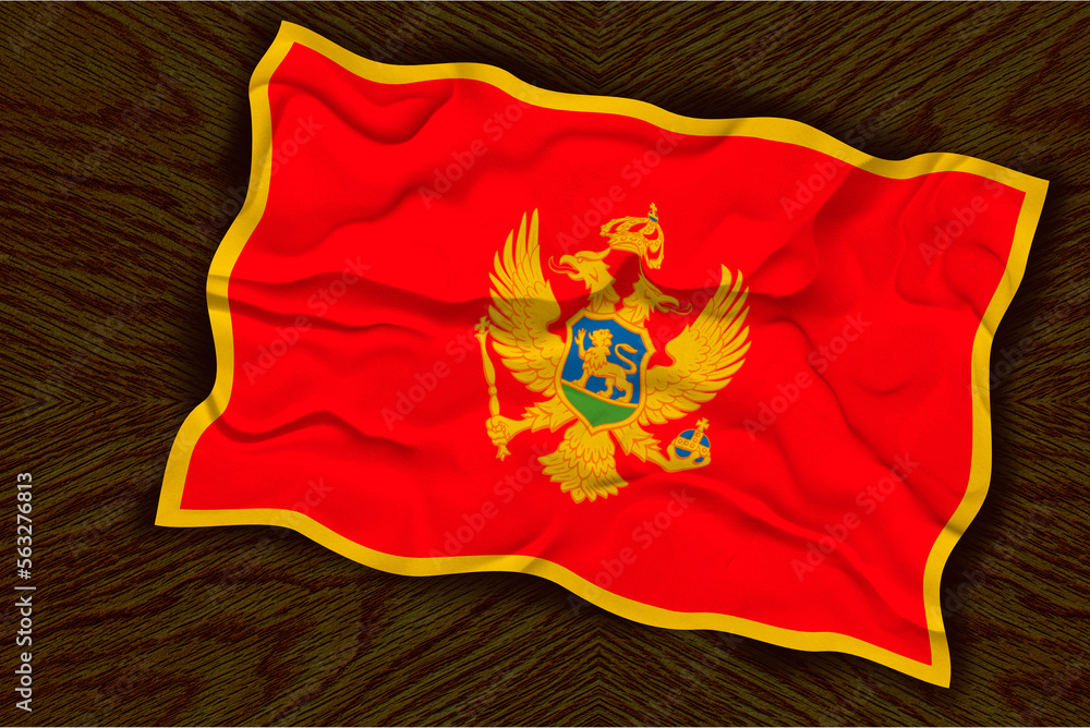 National flag of Montenegro. Background flag of Montenegro National flag of Montenegro. Background flag of Montenegro