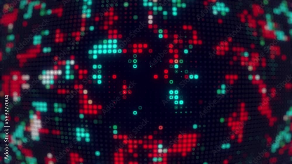 Digital technology grid line mosaic tile pattern loop motion Digital technology grid line mosaic tile pattern loop motion