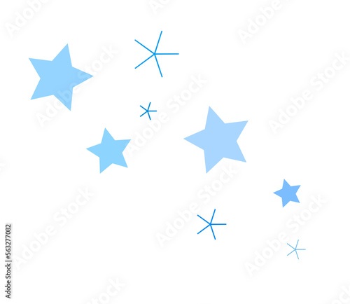 Blue stars decoration