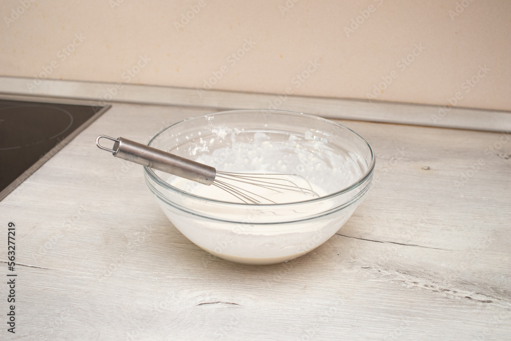Preparation of dough for home pancakes. Step 4 Preparation of dough for home pancakes. Step 4