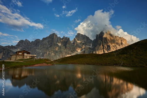  Pale di San Martino in the Dolomites, Baita Segantini, Italian Alps, Italy, Europe 