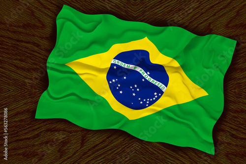 National flag of Brazil. Background  with flag  of Brazil