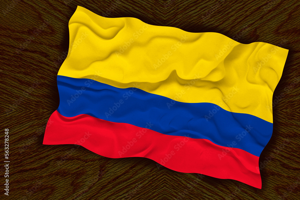 Obraz premium National flag of Colombia. Background with flag of Colombia