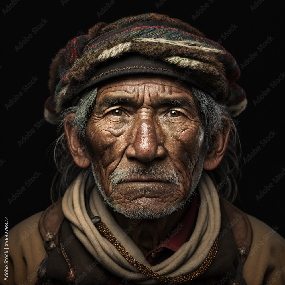Peruvian Man Portrait-Working Man Portrait