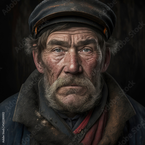 Russian Man Portrait-Working Man Portrait