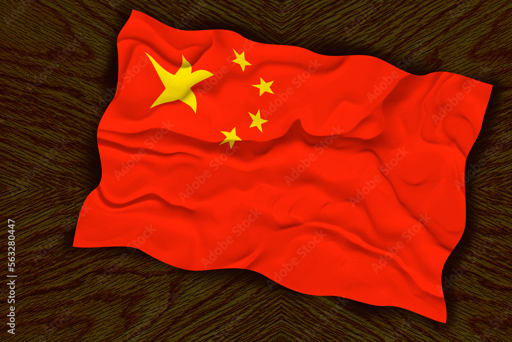 National flag of the People's Republic of China. Background with flag of the People's Republic of China. National flag of the People's Republic of China. Background with flag of the People's Republic of China.