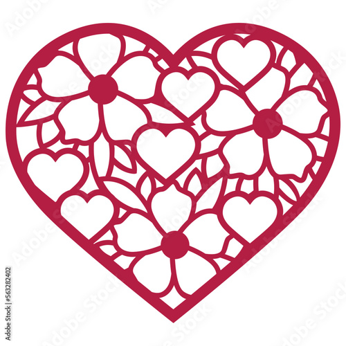 Floral heart svg, Valentines day card, Love 