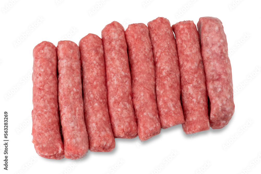Raw turkey and pork meat sausage Raw turkey and pork meat sausage