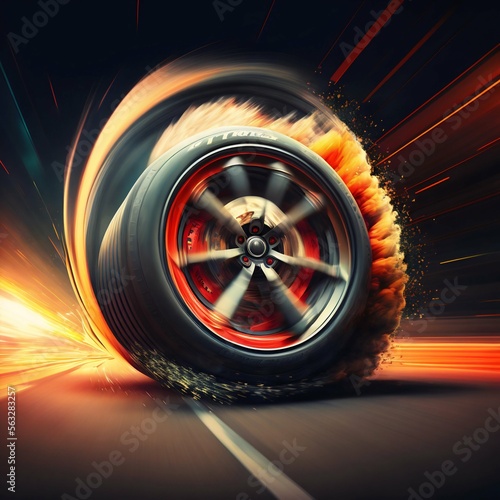 Car wheel speed. Generative AI