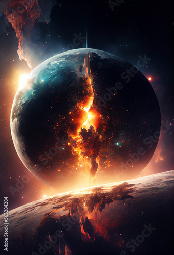 planet destruction in futuristic space