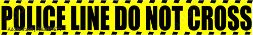 Police line do not cross text on a Yellow Barricade warning tape