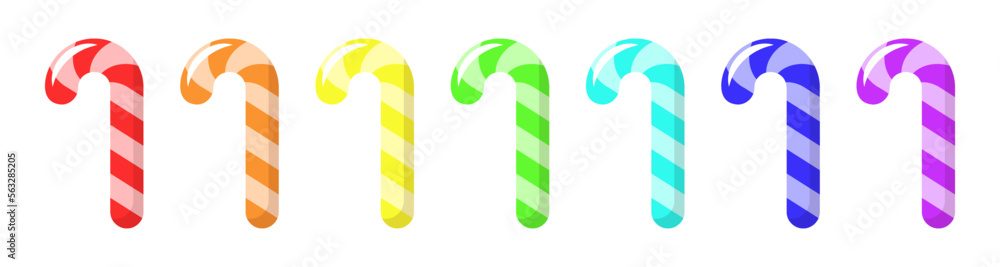 Set of vector lollipops isolated on white background Set of vector lollipops isolated on white background