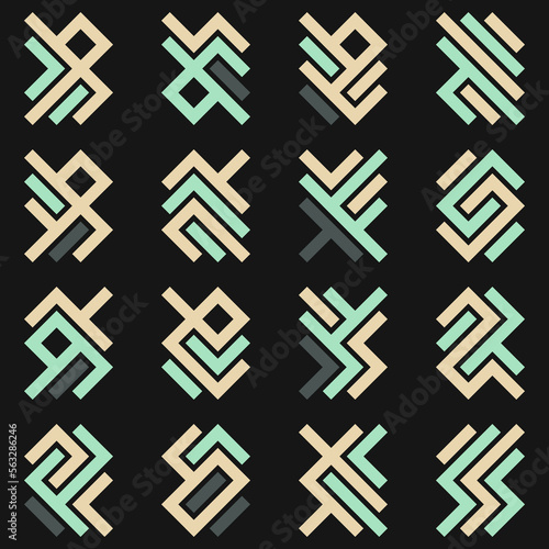 Asemic Glyph writing hieroglyph imitation abstract illustration