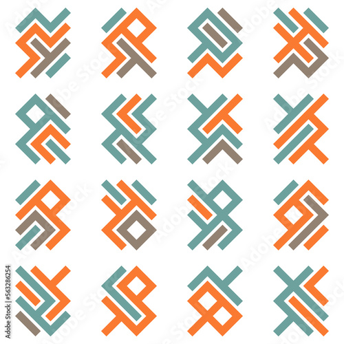 Asemic Glyph writing hieroglyph imitation abstract illustration