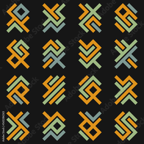 Asemic Glyph writing hieroglyph imitation abstract illustration