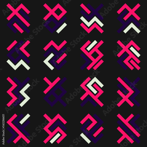 Asemic Glyph writing hieroglyph imitation abstract illustration