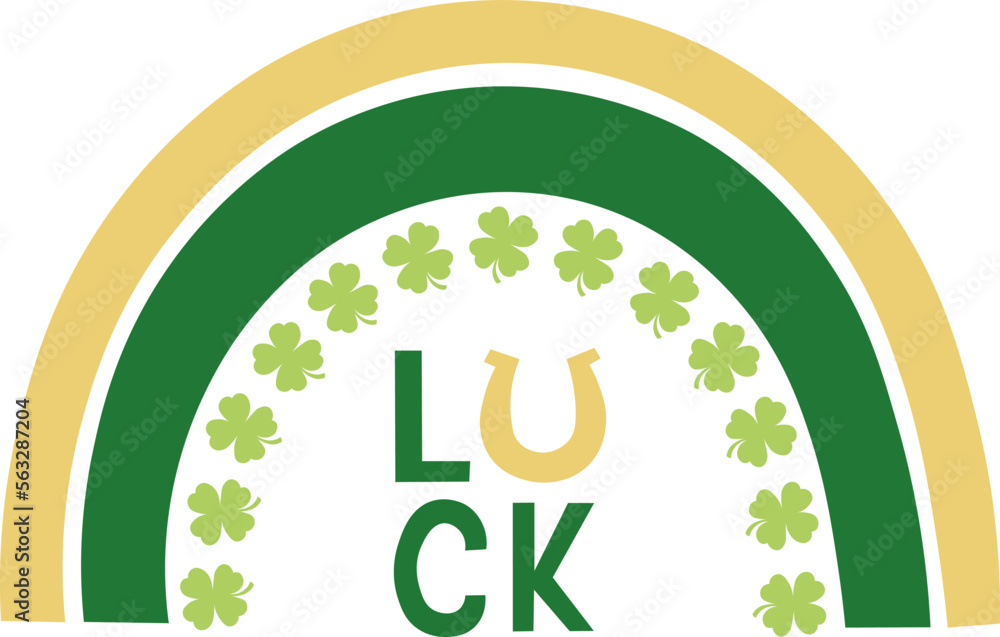 St Patrick's Day Rainbow isolated Vector illustration on white background St Patrick's Day Rainbow isolated Vector illustration on white background