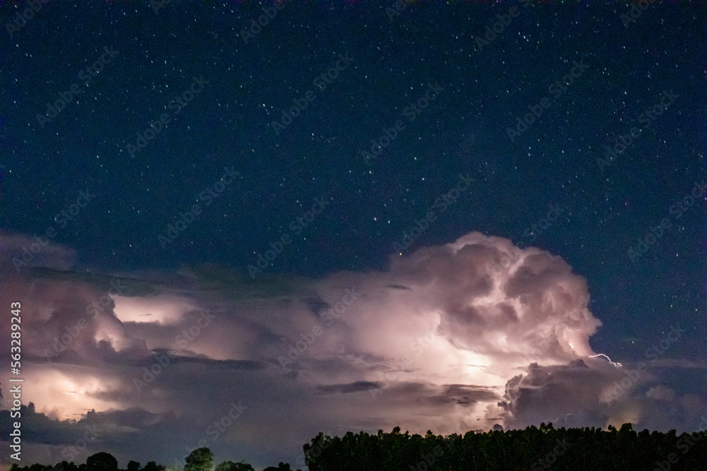 Lightning in cloud 