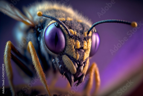 Ultra macro photography of a Wasp - AI generative © Giordano Aita